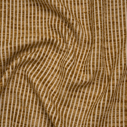 Polyester Boucle Woven - Honey Stripes - British Imported