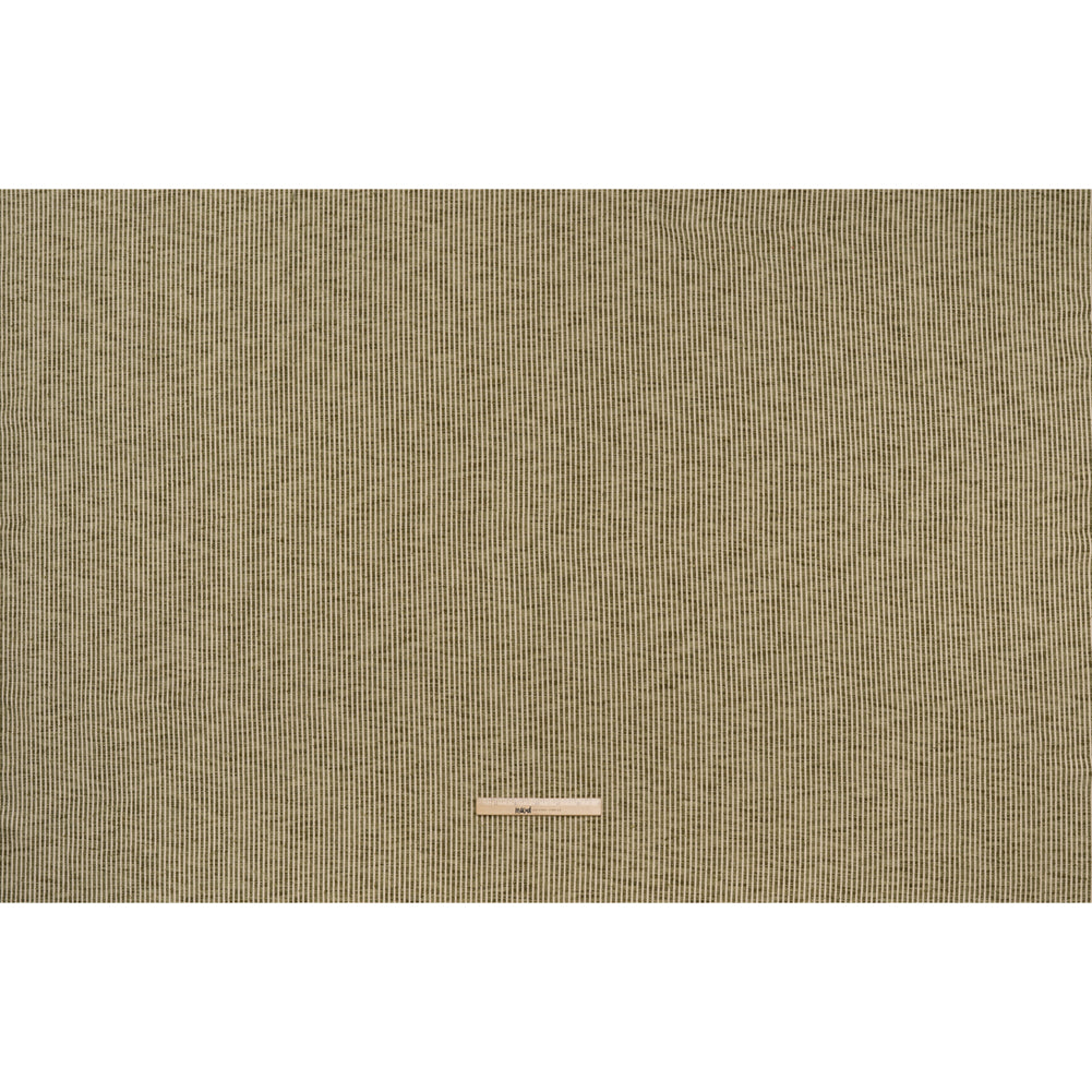 Polyester Boucle Woven - Moss Stripes - British Imported