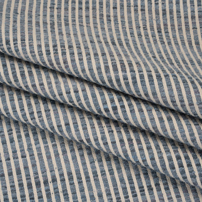 Polyester Boucle Woven - Ocean Stripes - British Imported