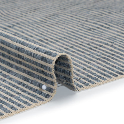 Polyester Boucle Woven - Ocean Stripes - British Imported