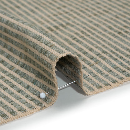 Polyester Boucle Woven - Seafoam Stripes - British Imported