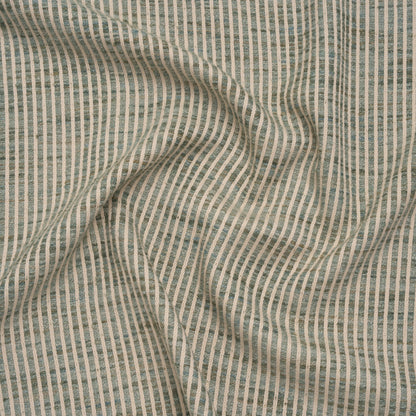 Polyester Boucle Woven - Seafoam Stripes - British Imported