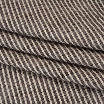 Polyester Boucle Woven - Slate Stripes - British Imported