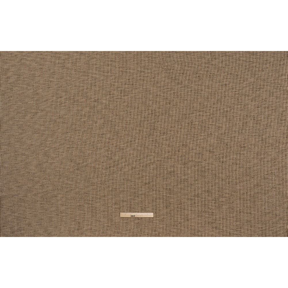 Polyester Boucle Woven - Walnut Stripes - British Imported