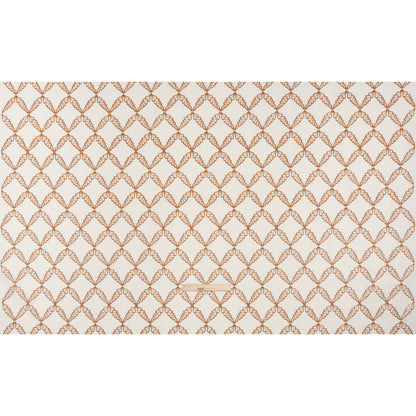 Embroidered Polyester and Cotton Woven - Paprika Leaf Diamonds - British Imported