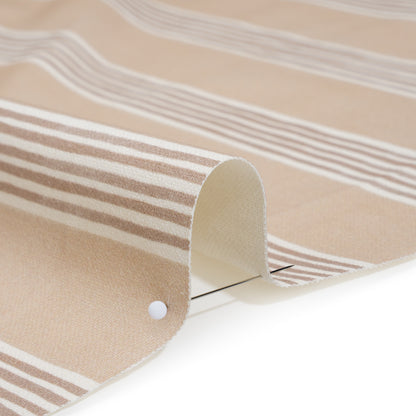 Brushed Cotton and Linen Canvas - Linen Stripes - British Imported