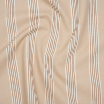 Brushed Cotton and Linen Canvas - Linen Stripes - British Imported