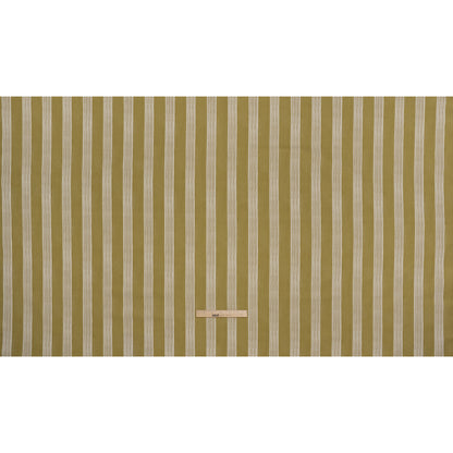 Brushed Cotton and Linen Canvas - Olive Stripes - British Imported