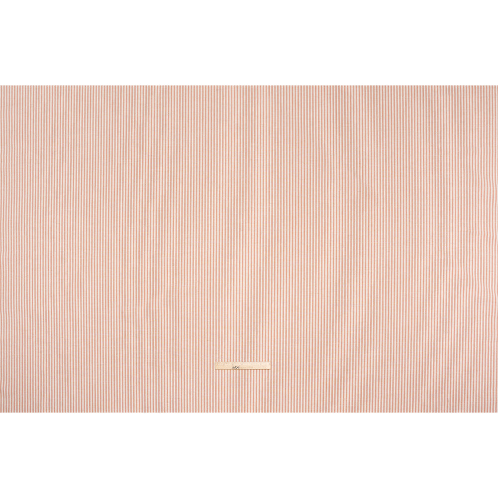 Recycled Polyester Blend Woven - Blush Pink Candy Stripes - British Imported