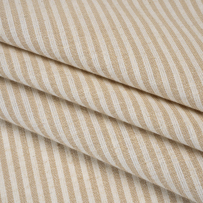 Recycled Polyester Blend Woven - Linen Candy Stripes - British Imported