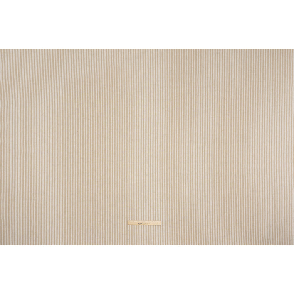Recycled Polyester Blend Woven - Linen Candy Stripes - British Imported