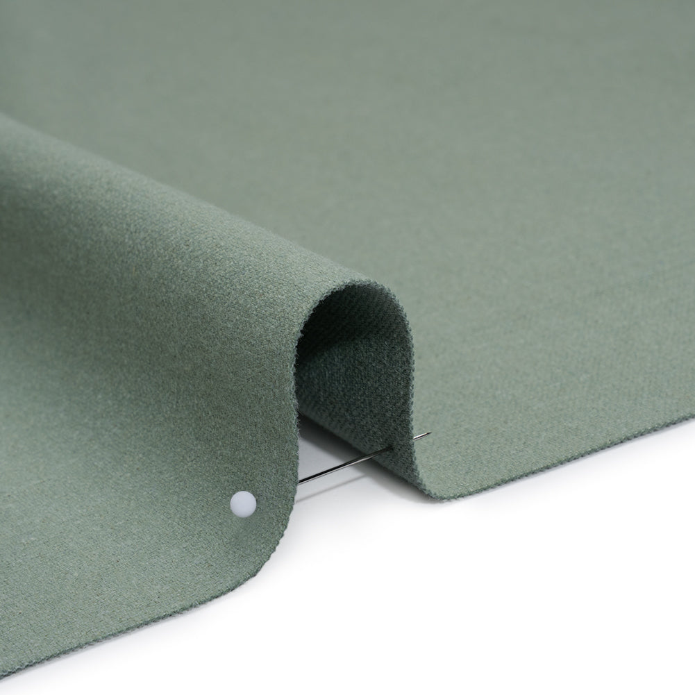 Brushed Cotton and Linen Woven - Aqua - British Imported