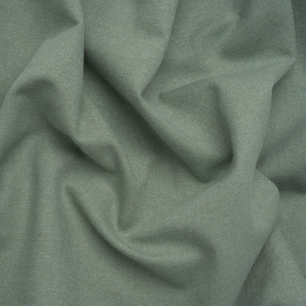 Brushed Cotton and Linen Woven - Aqua - British Imported