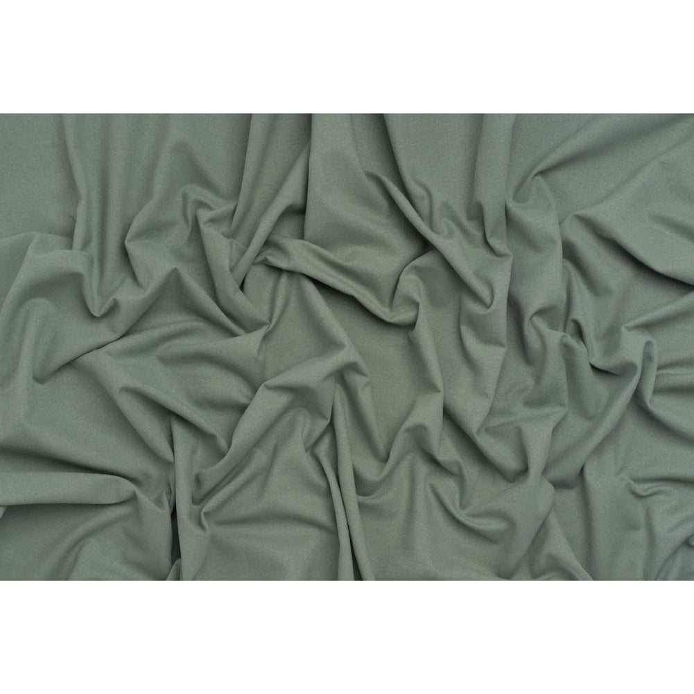Double Wide Brushed Cotton and Linen Woven - Aqua - British Imported
