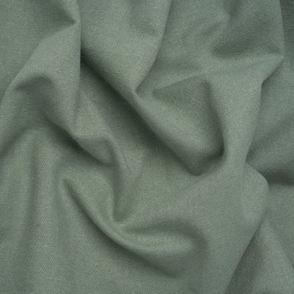 Double Wide Brushed Cotton and Linen Woven - Aqua - British Imported