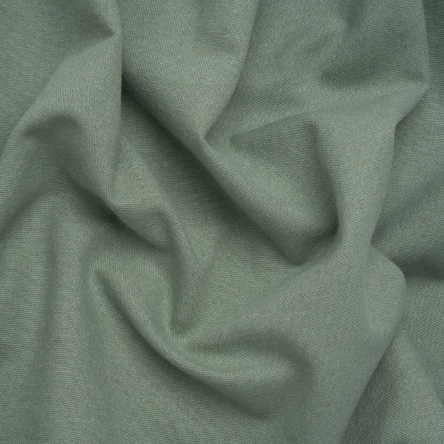 Double Wide Brushed Cotton and Linen Woven - Aqua - British Imported