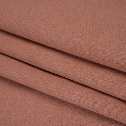 Double Wide Brushed Cotton and Linen Woven - Blush - British Imported