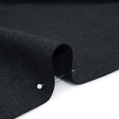 Brushed Cotton and Linen Woven - Carbon - British Imported