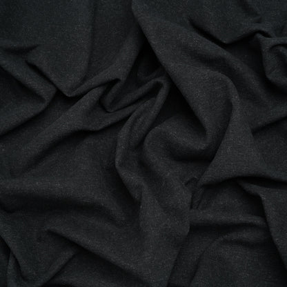 Brushed Cotton and Linen Woven - Carbon - British Imported