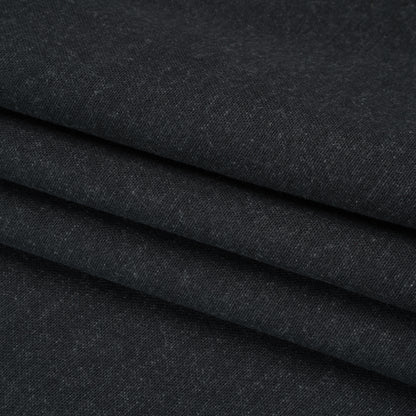 Double Wide Brushed Cotton and Linen Woven - Carbon - British Imported