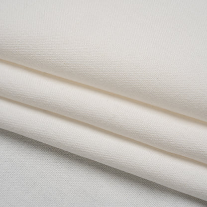 Double Wide Brushed Cotton and Linen Woven - Chalk - British Imported