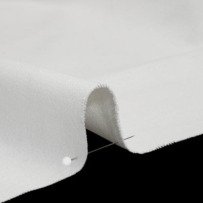Double Wide Brushed Cotton and Linen Woven - Chalk - British Imported