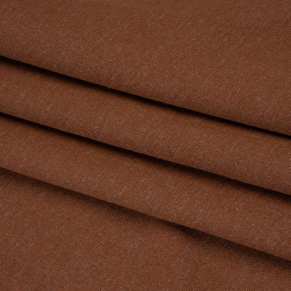 Double Wide Brushed Cotton and Linen Woven - Cinnamon - British Imported