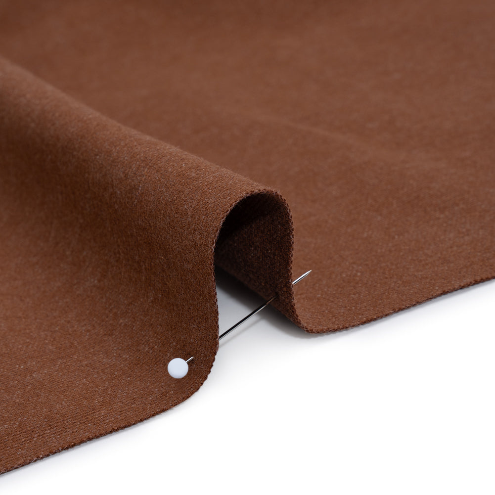 Double Wide Brushed Cotton and Linen Woven - Cinnamon - British Imported