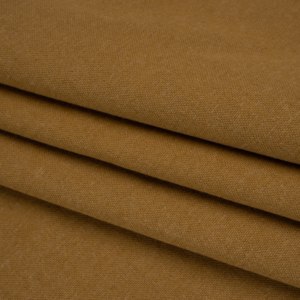 Double Wide Brushed Cotton and Linen Woven - Cumin - British Imported