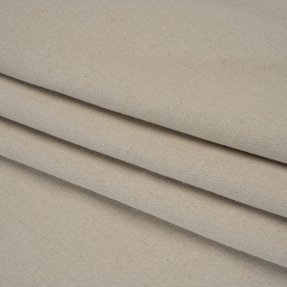 Double Wide Brushed Cotton and Linen Woven - Dove - British Imported