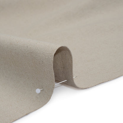 Double Wide Brushed Cotton and Linen Woven - Dove - British Imported