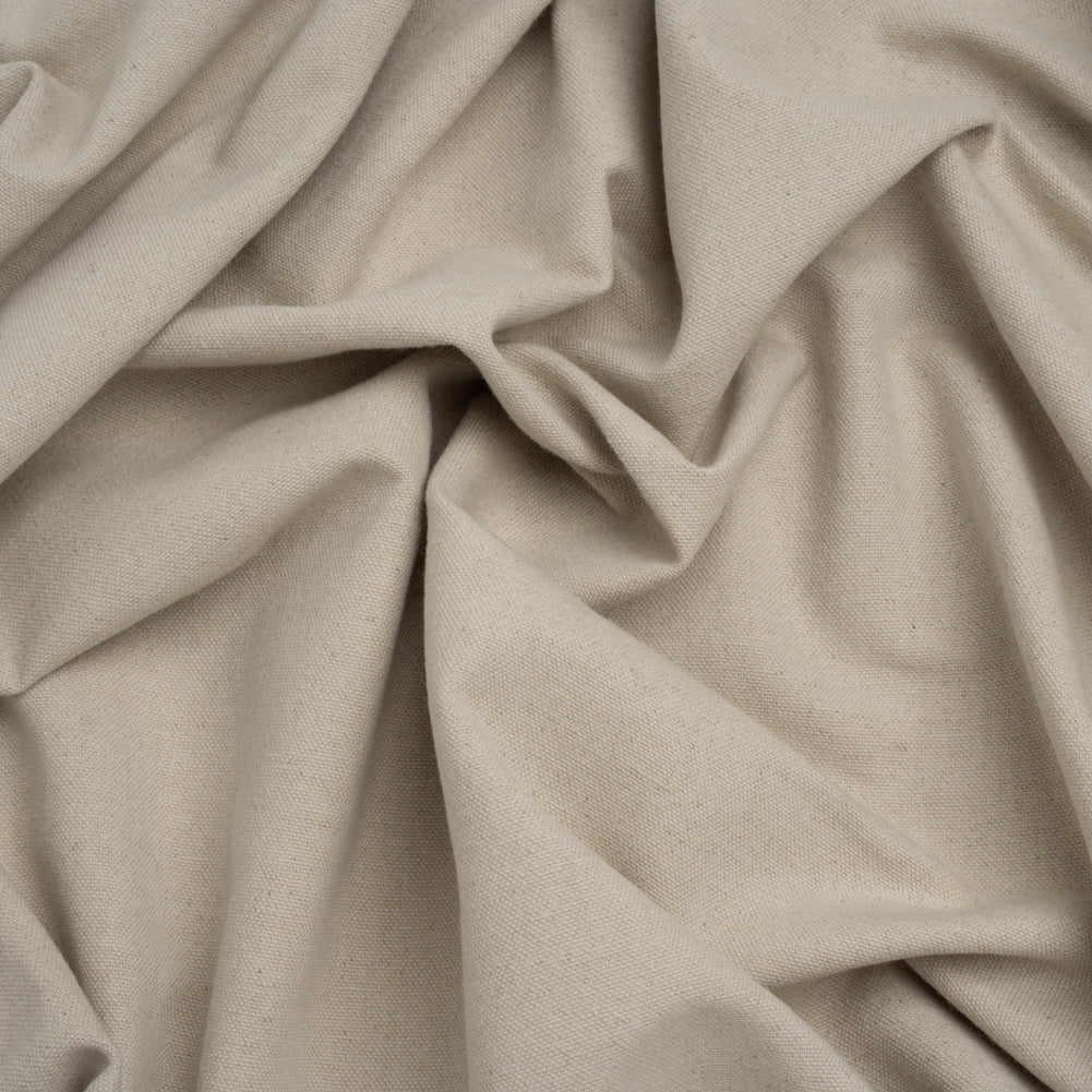 Double Wide Brushed Cotton and Linen Woven - Dove - British Imported