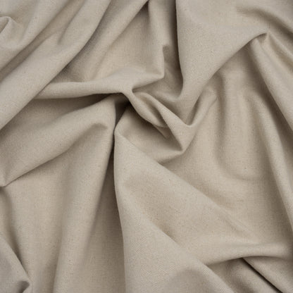 Double Wide Brushed Cotton and Linen Woven - Dove - British Imported