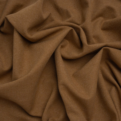 Brushed Cotton and Linen Woven - Hazelnut - British Imported