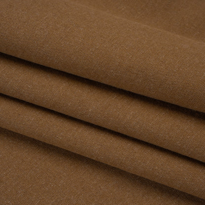 Double Wide Brushed Cotton and Linen Woven - Hazelnut - British Imported