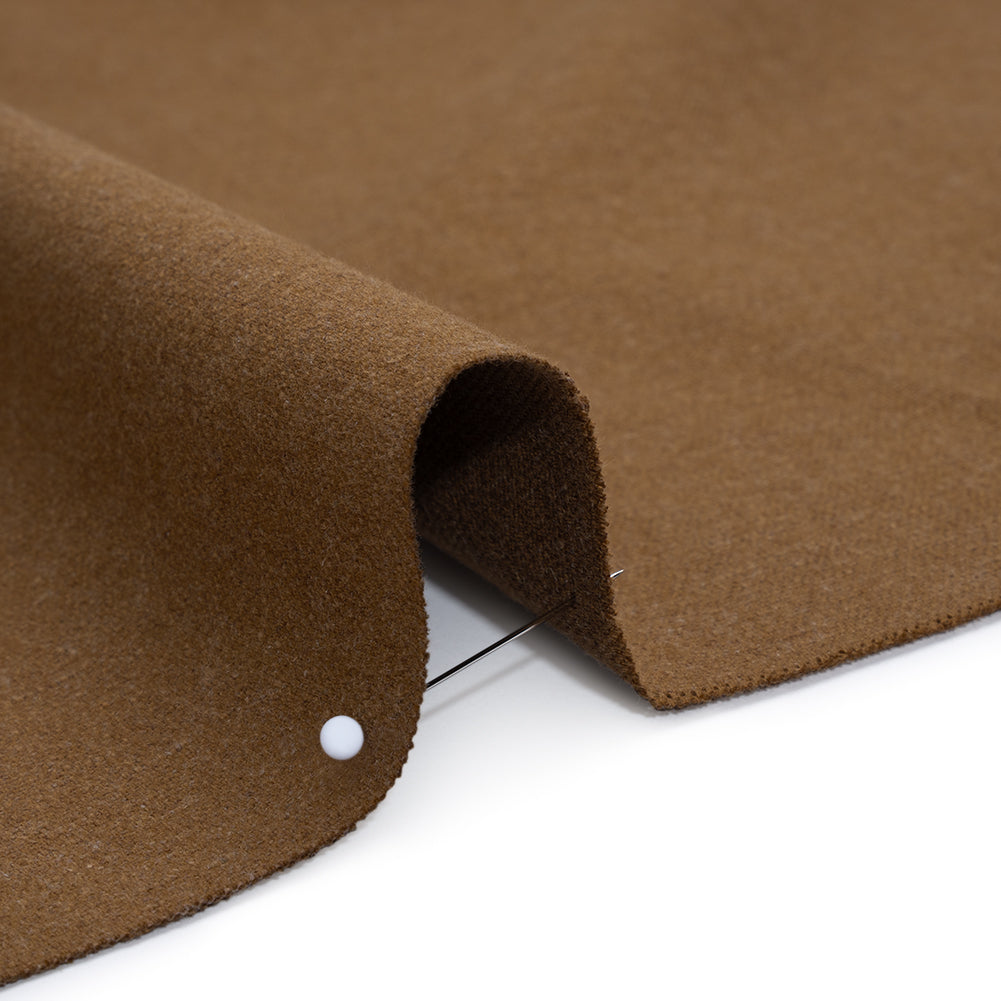 Double Wide Brushed Cotton and Linen Woven - Hazelnut - British Imported
