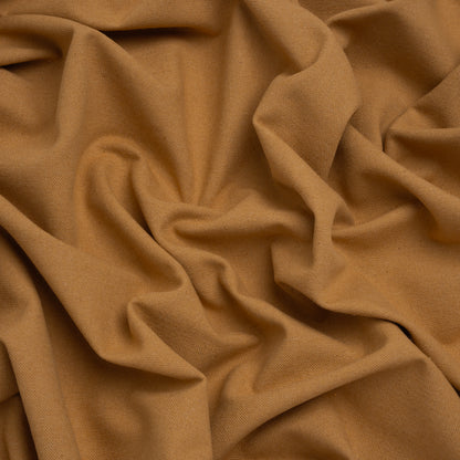 Double Wide Brushed Cotton and Linen Woven - Honey - British Imported