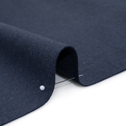Brushed Cotton and Linen Woven - Indigo - British Imported