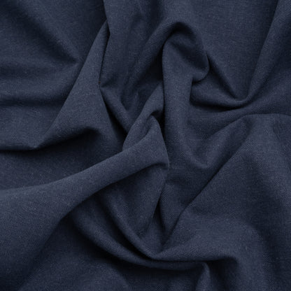 Brushed Cotton and Linen Woven - Indigo - British Imported