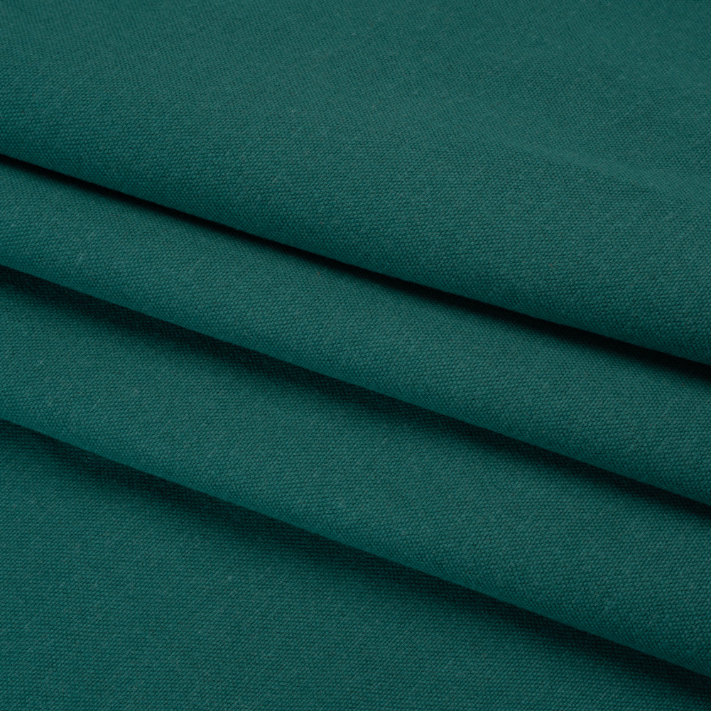 Brushed Cotton and Linen Woven - Kingfisher - British Imported