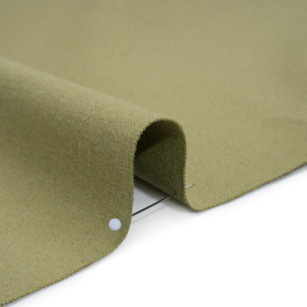 Double Wide Brushed Cotton and Linen Woven - Leaf - British Imported