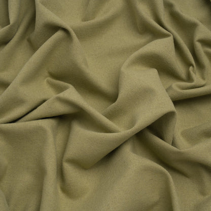 Double Wide Brushed Cotton and Linen Woven - Leaf - British Imported