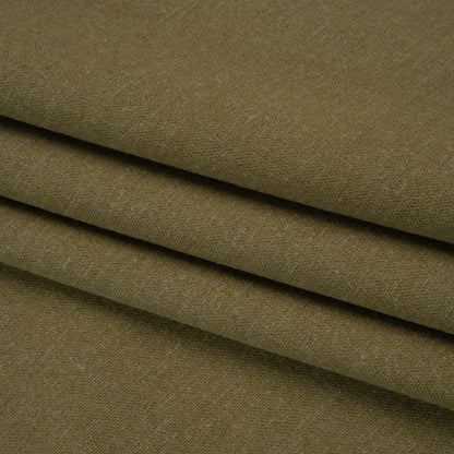 Brushed Cotton and Linen Woven - Moss - British Imported