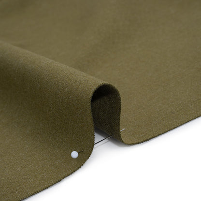 Brushed Cotton and Linen Woven - Moss - British Imported