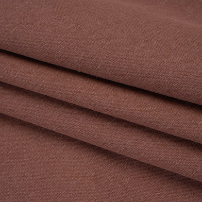 Double Wide Brushed Cotton and Linen Woven - Mulberry - British Imported