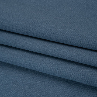 Double Wide Brushed Cotton and Linen Woven - Navy - British Imported