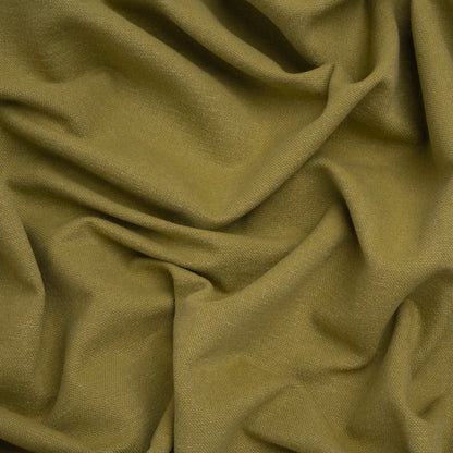 Brushed Cotton and Linen Woven - Olive - British Imported