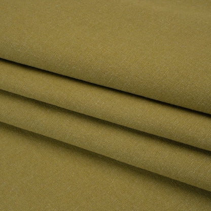 Double Wide Brushed Cotton and Linen Woven - Olive - British Imported