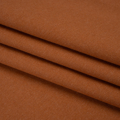 Brushed Cotton and Linen Woven - Paprika - British Imported