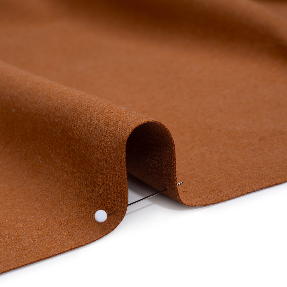 Brushed Cotton and Linen Woven - Paprika - British Imported